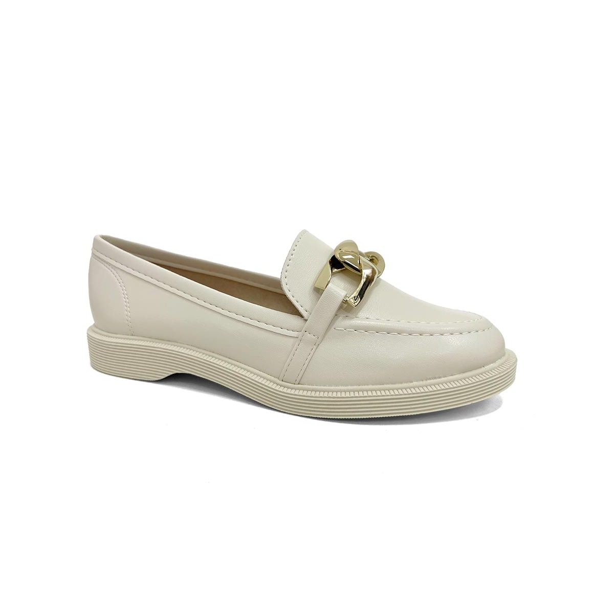 Sapato Moleca Mocassim 5666.110 Branco Off Sapato Moleca Mocassim 5666.110 Branco Off