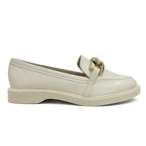 Detalhe - Sapato Moleca Mocassim 5666.110 Branco Off