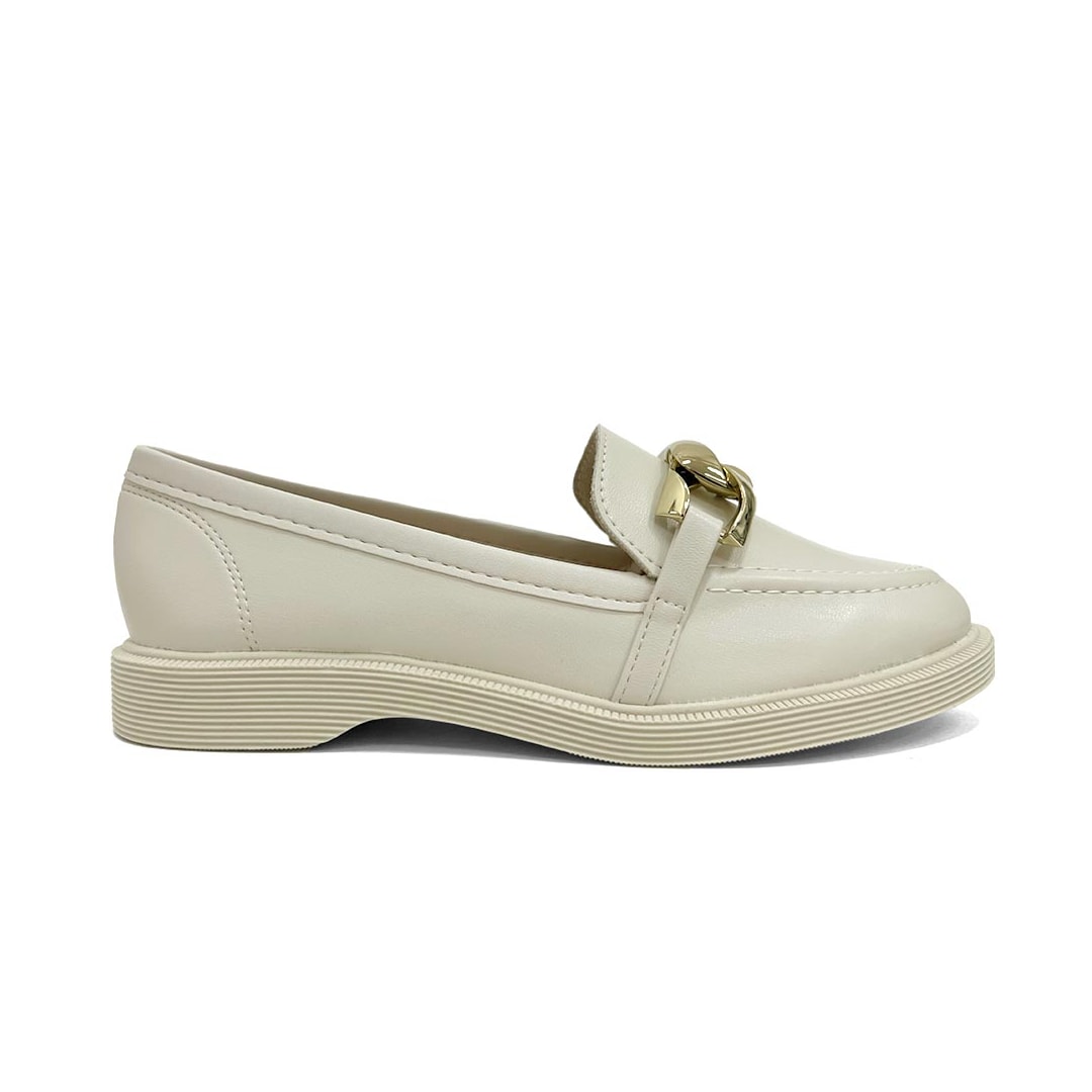Sapato Moleca Mocassim 5666.110 Branco Off