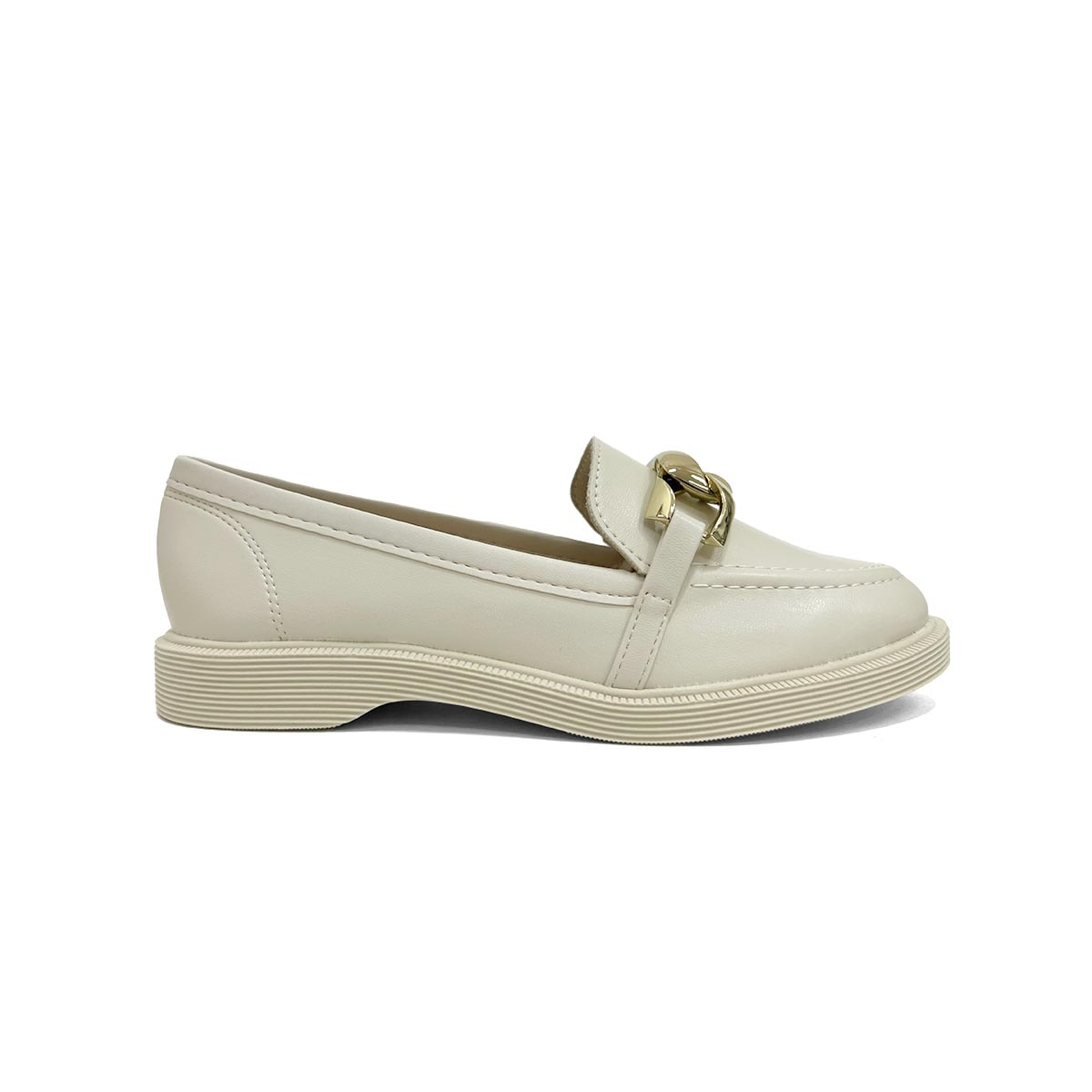 Sapato Moleca Mocassim 5666.110 Branco Off Sapato Moleca Mocassim 5666.110 Branco Off