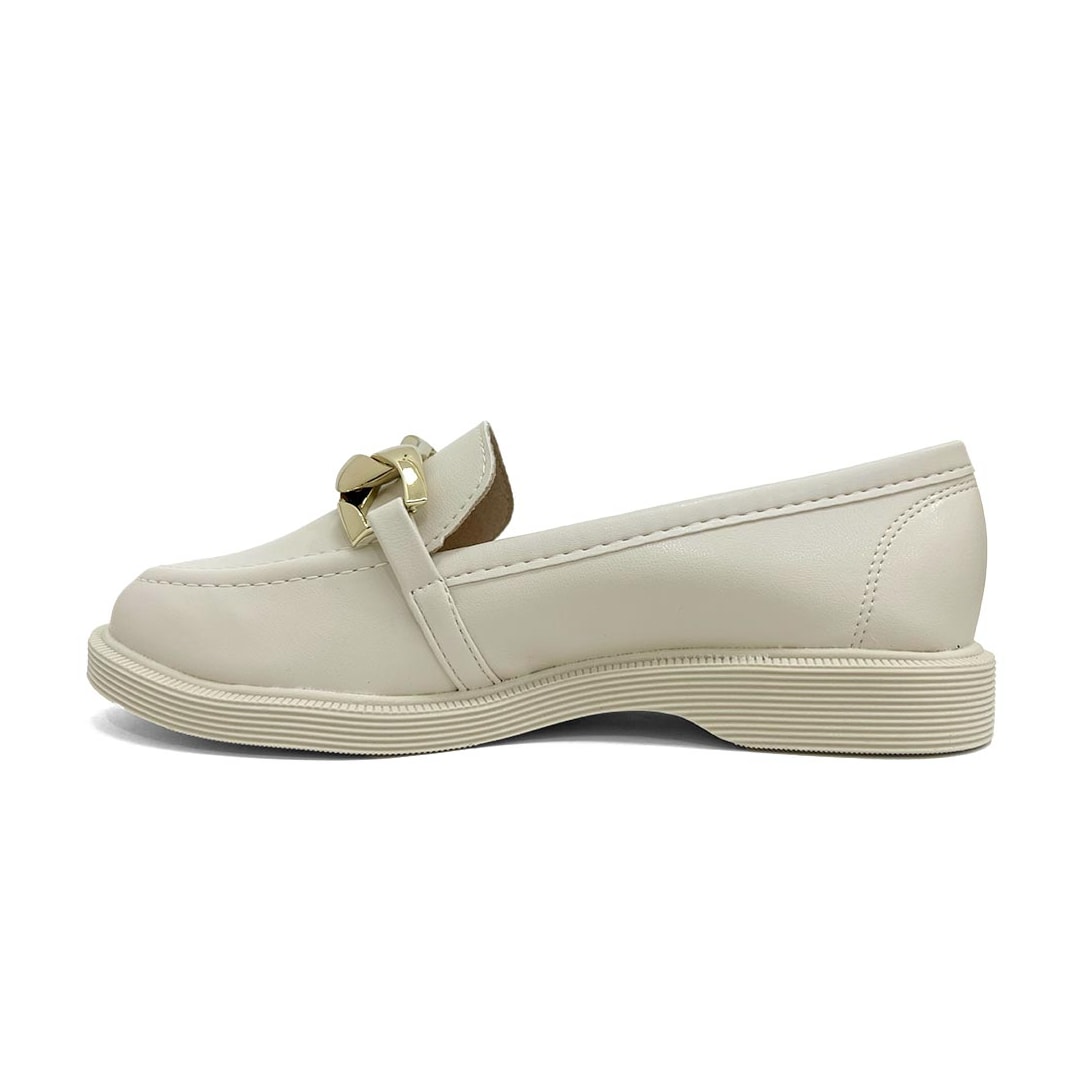 Sapato Moleca Mocassim 5666.110 Branco Off