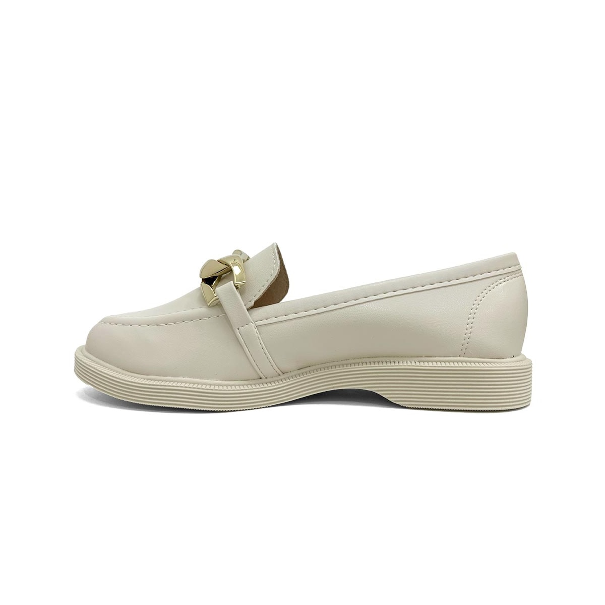 Sapato Moleca Mocassim 5666.110 Branco Off Sapato Moleca Mocassim 5666.110 Branco Off