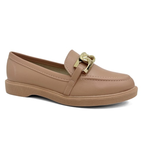 Detalhe - Sapato Moleca Mocassim 5666.110 Nude
