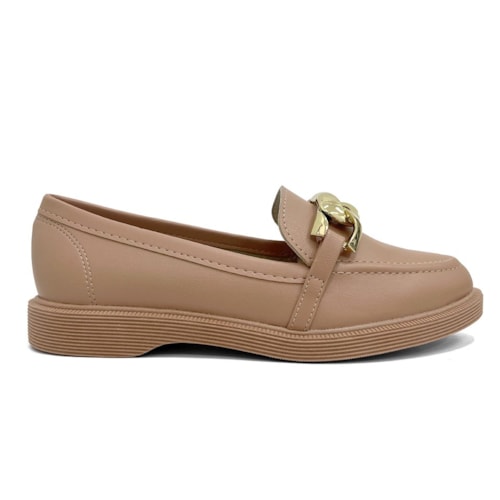 Detalhe - Sapato Moleca Mocassim 5666.110 Nude