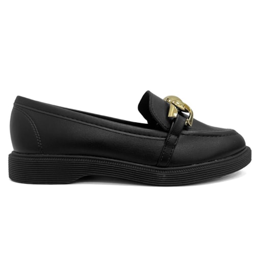 Detalhe - Sapato Moleca Mocassim 5666.110 Preto