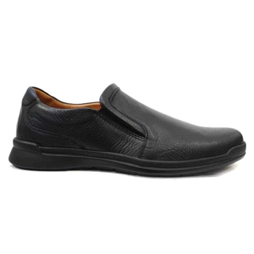 Detalhe - Sapato Opananken Anatômico de Couro 15501 Preto