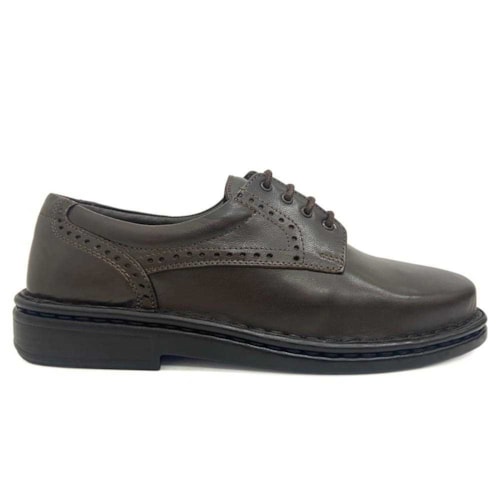 Detalhe - Sapato Opananken De Couro Anatômico 35505 Cafe