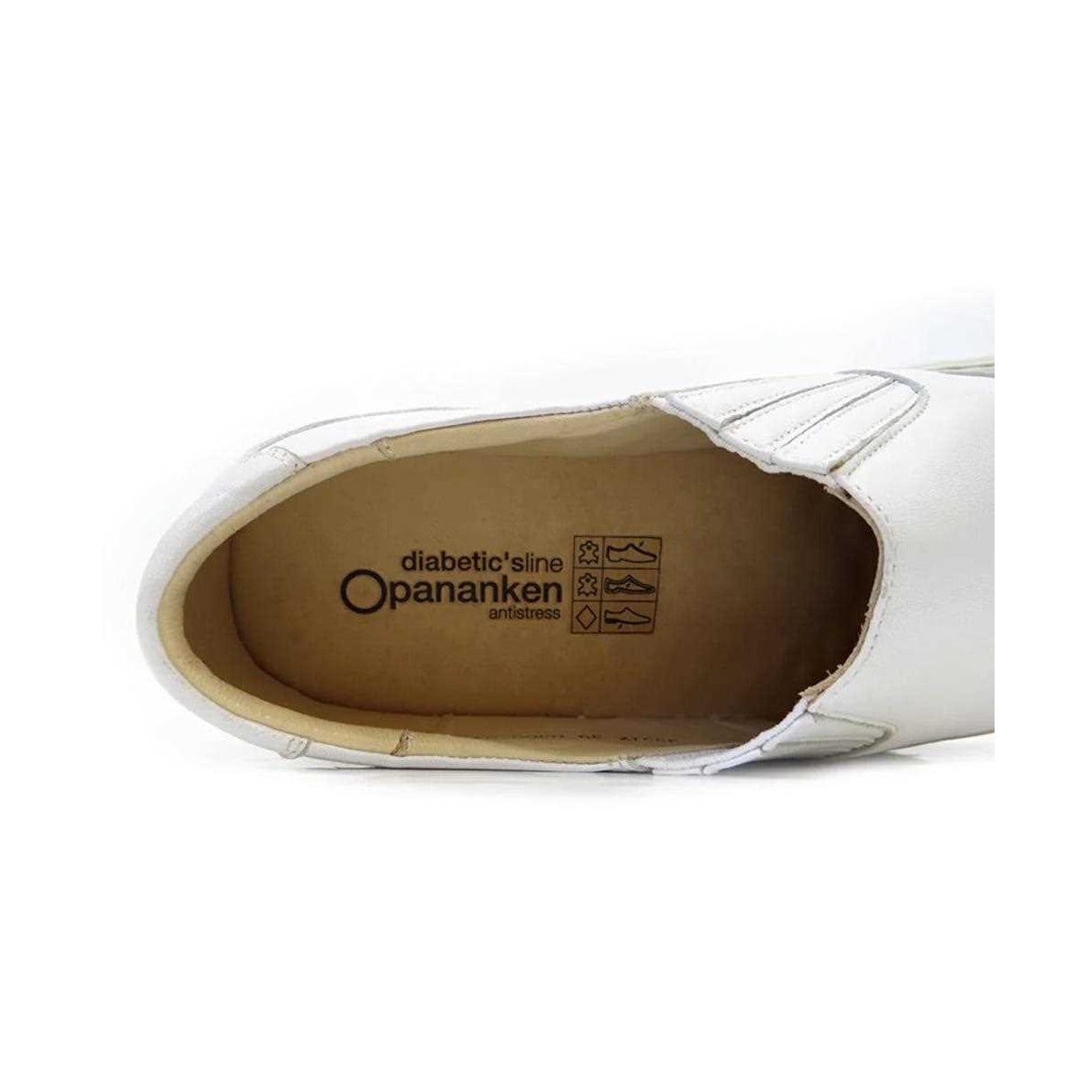 Sapato Opananken de Couro Anatômico 35517 Branco Sapato Opananken de Couro Anatômico 35517 Branco