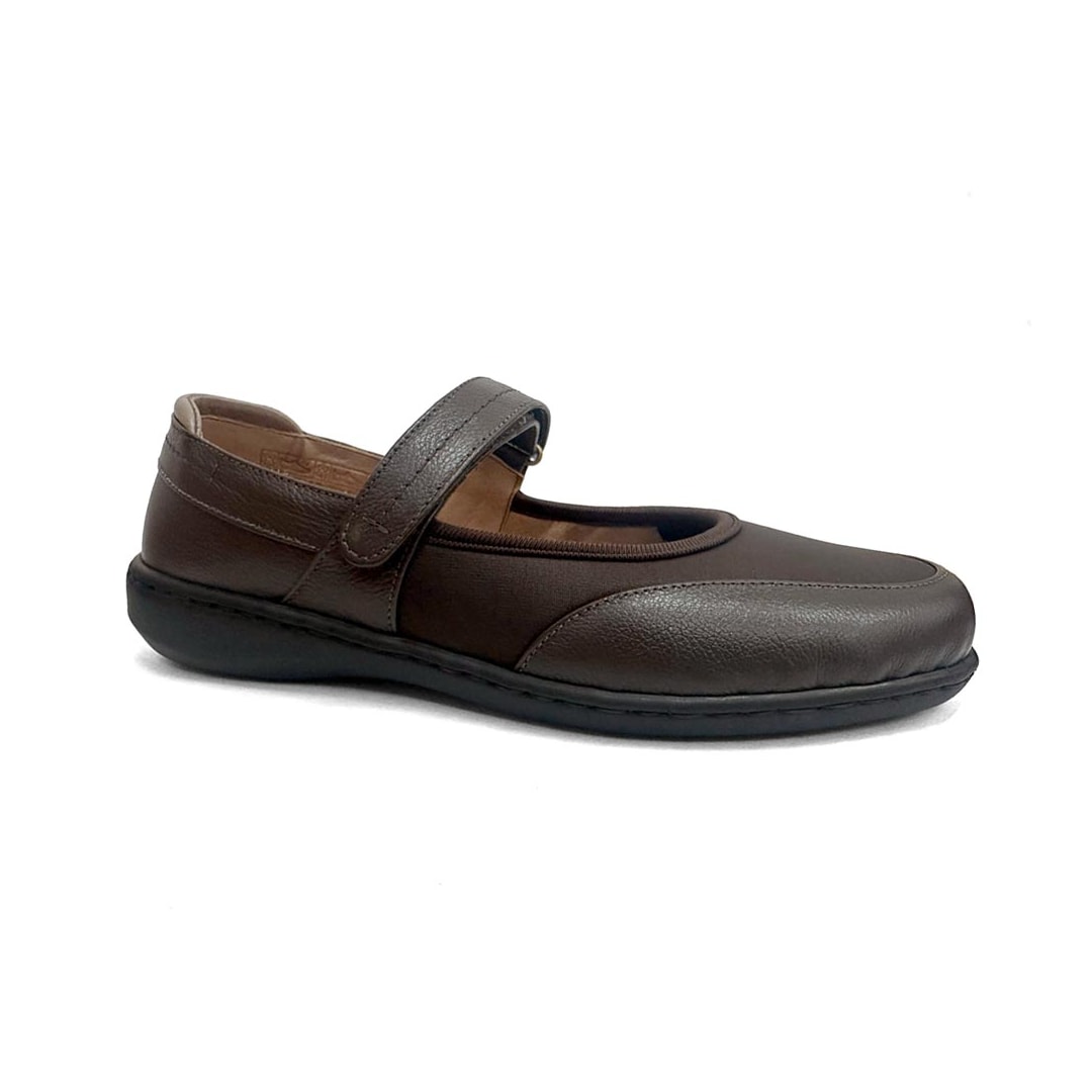 Sapato Opananken Feminino Couro Anatomico 63811 Café/Fendi