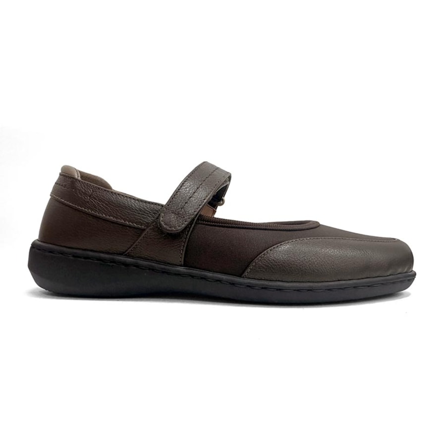 Sapato Opananken Feminino Couro Anatomico 63811 Café/Fendi