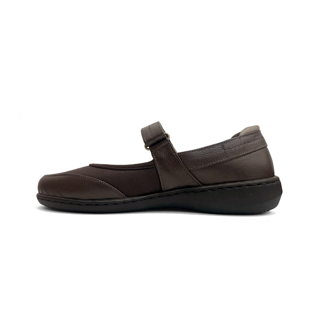 Sapato Opananken Feminino Couro Anatomico 63811 Café/Fendi