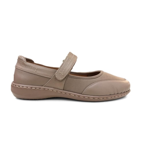 Detalhe - Sapato Opananken Feminino Couro Anatômico 63811 Fendi