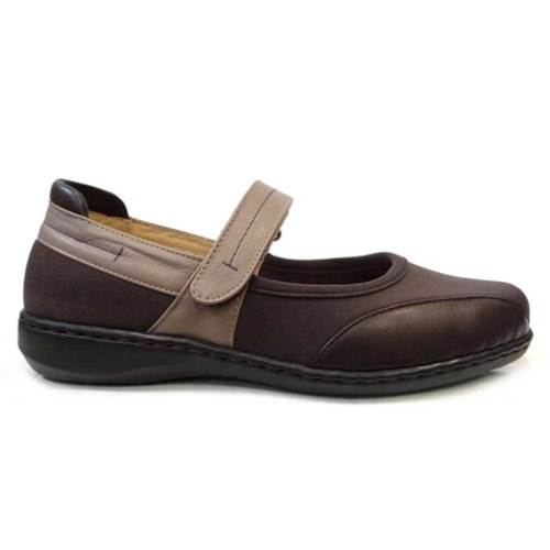 Sapato Opananken Feminino Couro Anatomico 63811 Roma Cafe/Fendi