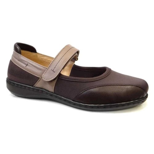 Sapato Opananken Feminino Couro Anatomico 63811 Roma Cafe/Fendi