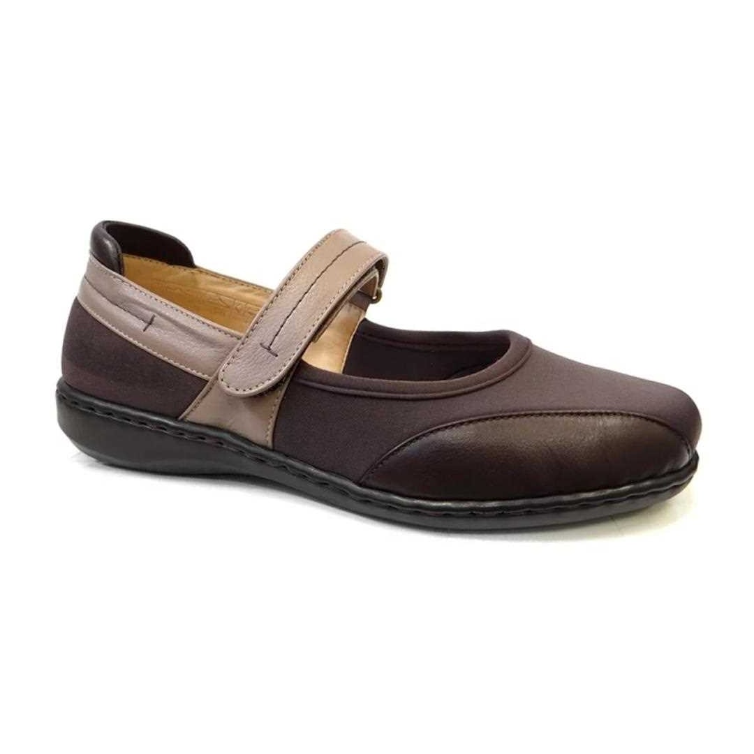 Sapato Opananken Feminino Couro Anatômico 63811 Roma Cafe/Fendi Sapato Opananken Feminino Couro Anatômico 63811 Roma Cafe/Fendi