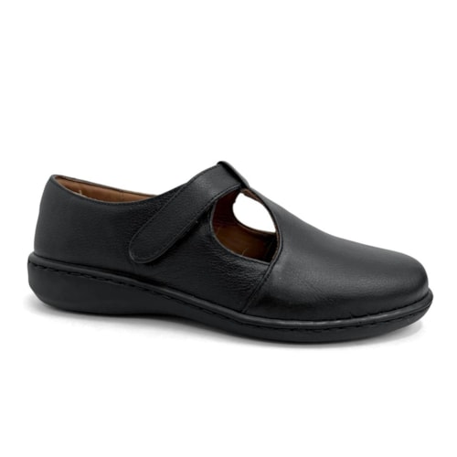 Sapato Opananken Feminino De Couro Anatomico 63810 Preto