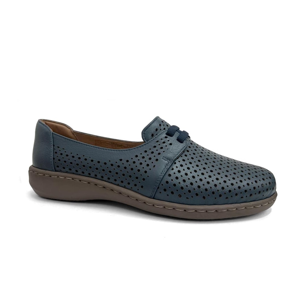Sapato Opananken Feminino De Couro Anatômico 63825 Denim Sapato Opananken Feminino De Couro Anatômico 63825 Denim