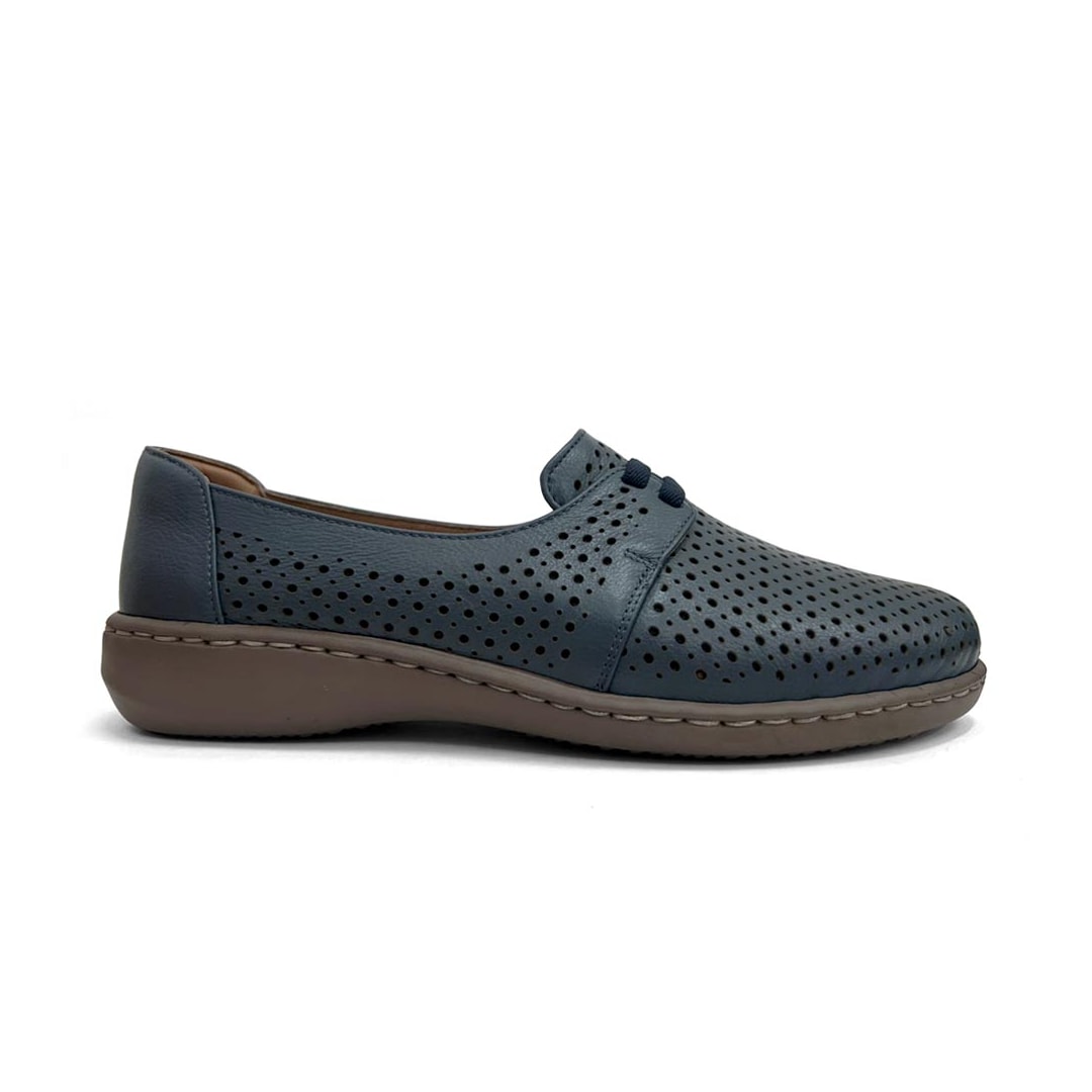 Sapato Opananken Feminino De Couro Anatômico 63825 Denim