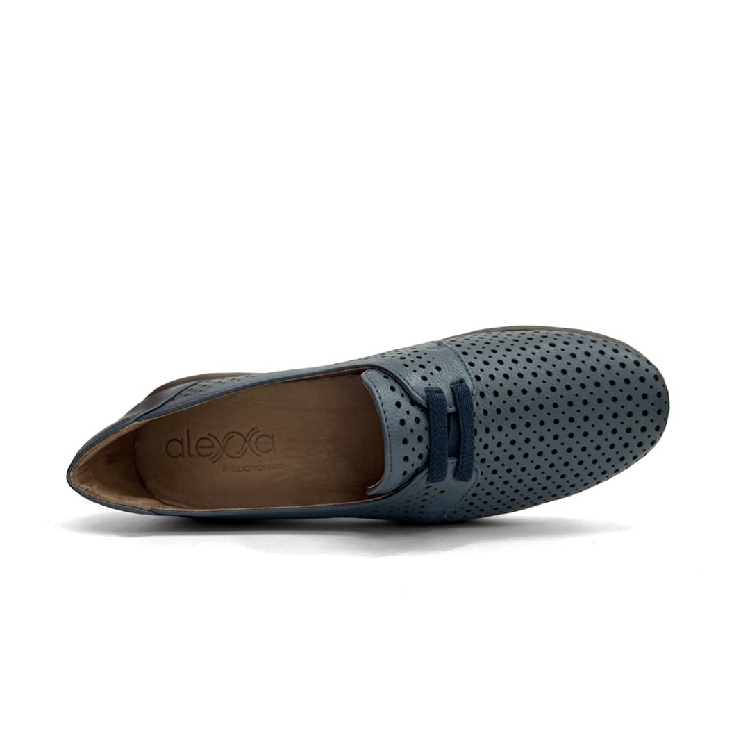 Sapato Opananken Feminino De Couro Anatômico 63825 Denim