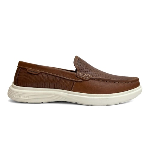 Detalhe - Sapato Pegada Masculino Mocassim Em Couro 142202 Pinhao