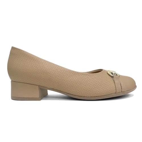 Detalhe - Sapato Piccadilly 145053 Nude Claro
