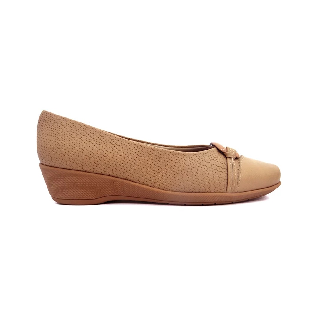 Sapato Piccadilly Anabela 143193 Nude Claro Sapato Piccadilly Anabela 143193 Nude Claro
