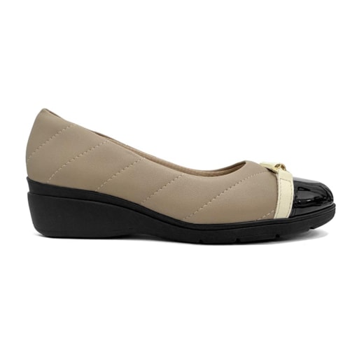 Detalhe - Sapato Piccadilly Anabela Conforto 117128 Fendi
