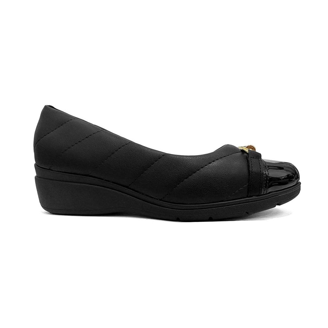 Sapato Piccadilly Anabela Conforto 117128 Preto