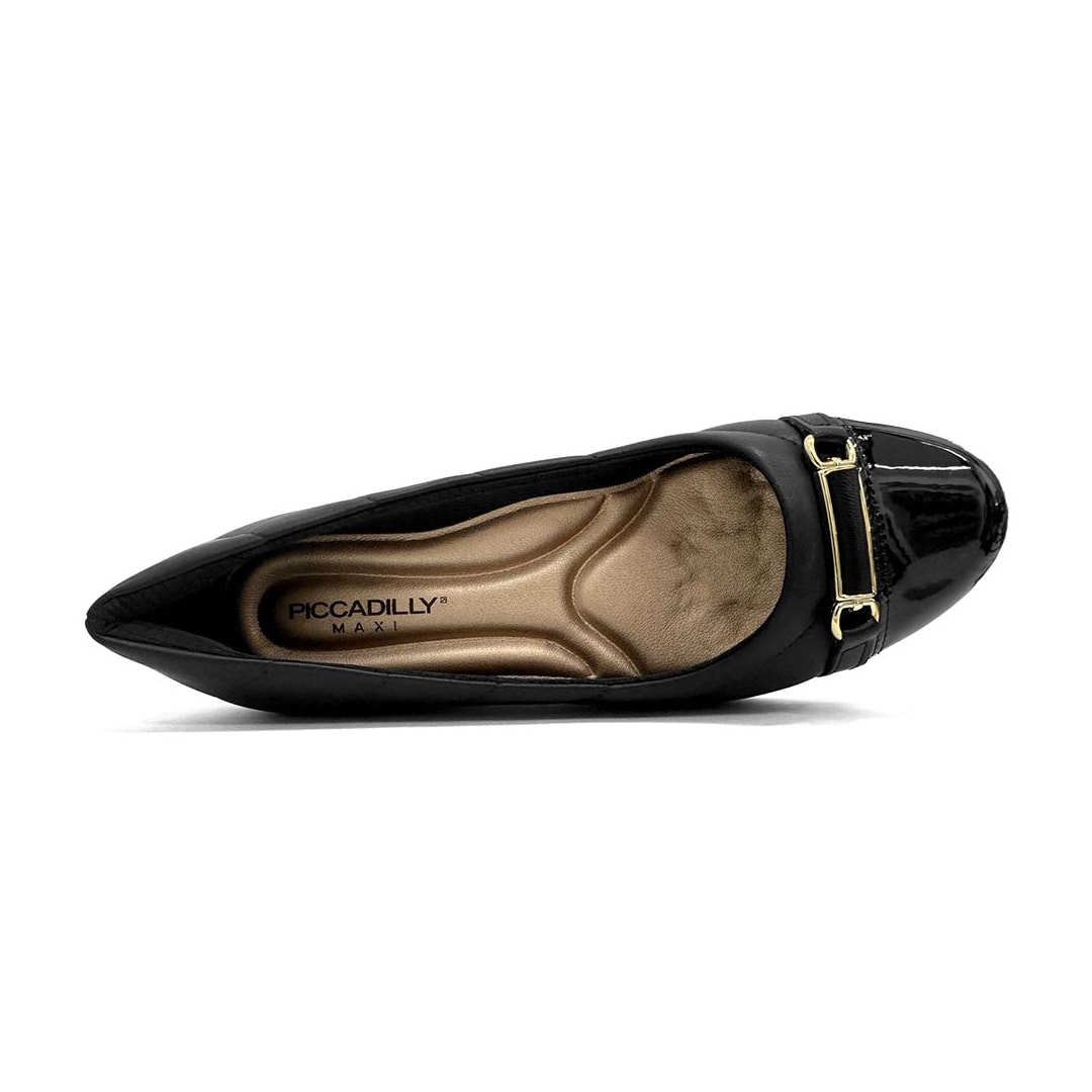 Sapato Piccadilly Anabela Conforto 117128 Preto
