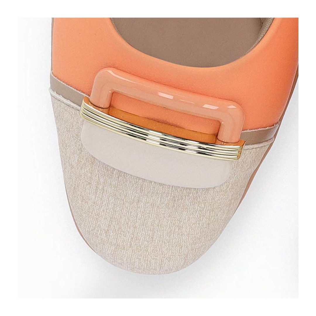 Sapato Piccadilly Anabela Conforto 143186 Salmao/Natural Sapato Piccadilly Anabela Conforto 143186 Salmao/Natural