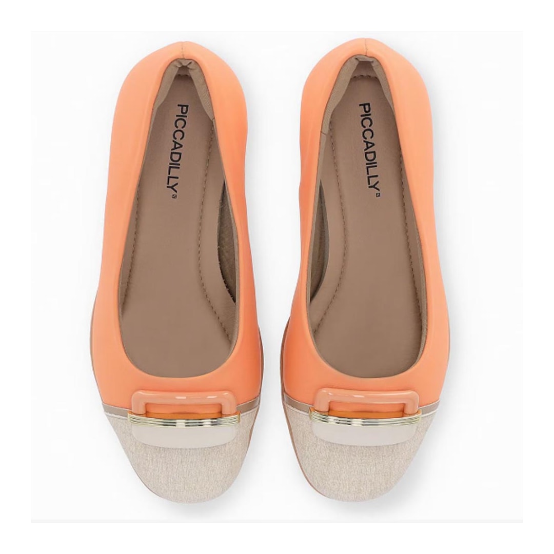 Sapato Piccadilly Anabela Conforto 143186 Salmao/Natural Sapato Piccadilly Anabela Conforto 143186 Salmao/Natural