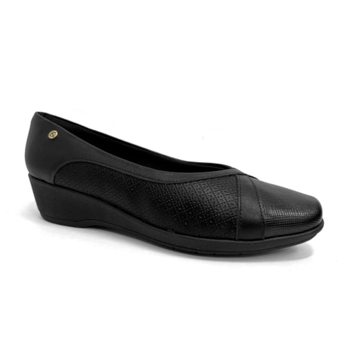 Sapato Piccadilly Anabela Conforto 143247 Preto