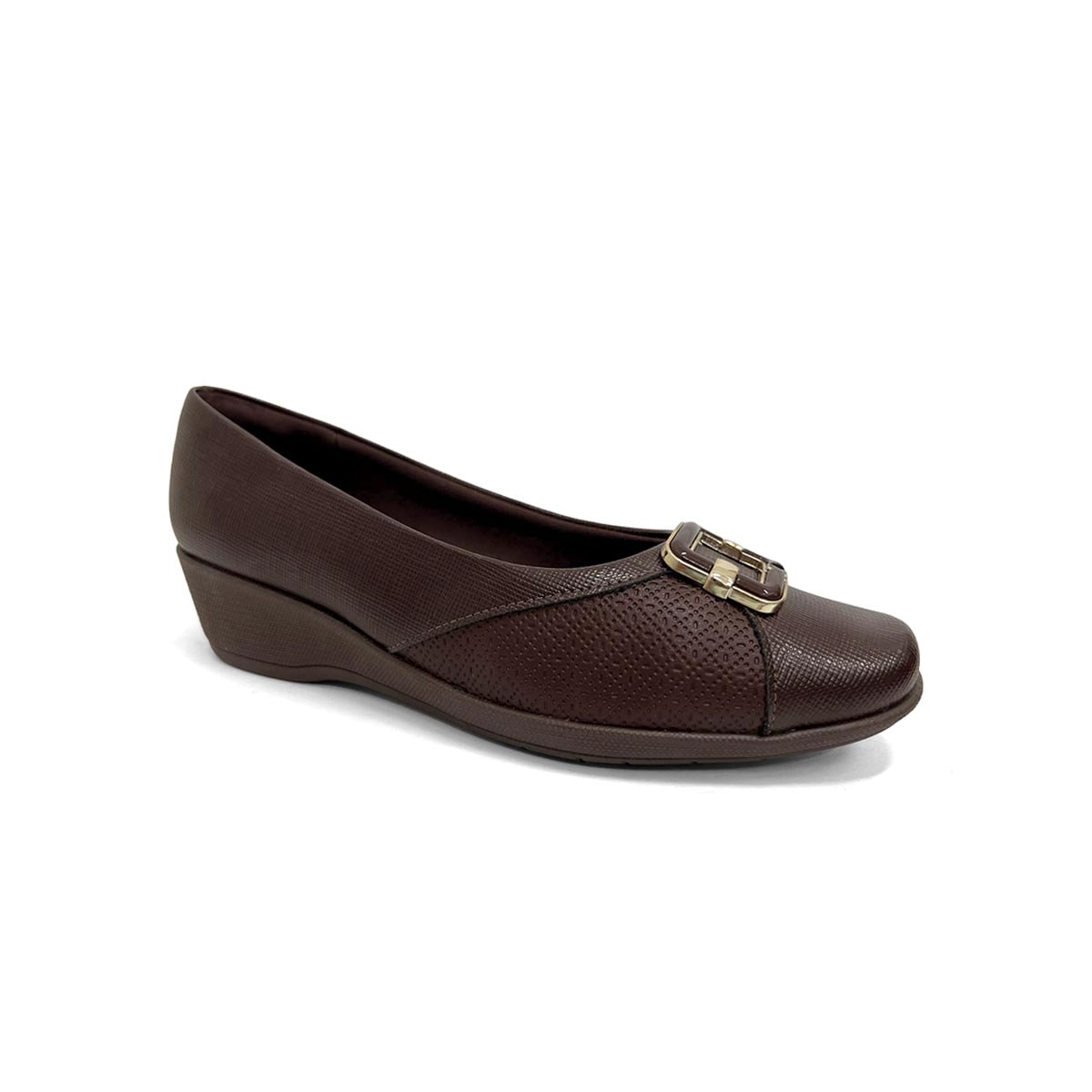 Sapato Piccadilly Anabela Conforto 143248 Cacau