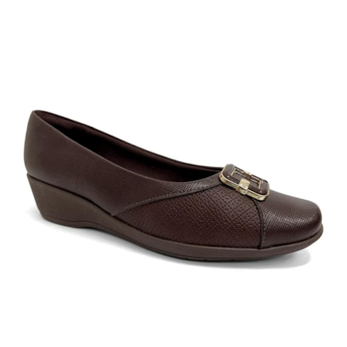 Sapato Piccadilly Anabela Conforto 143248 Cacau