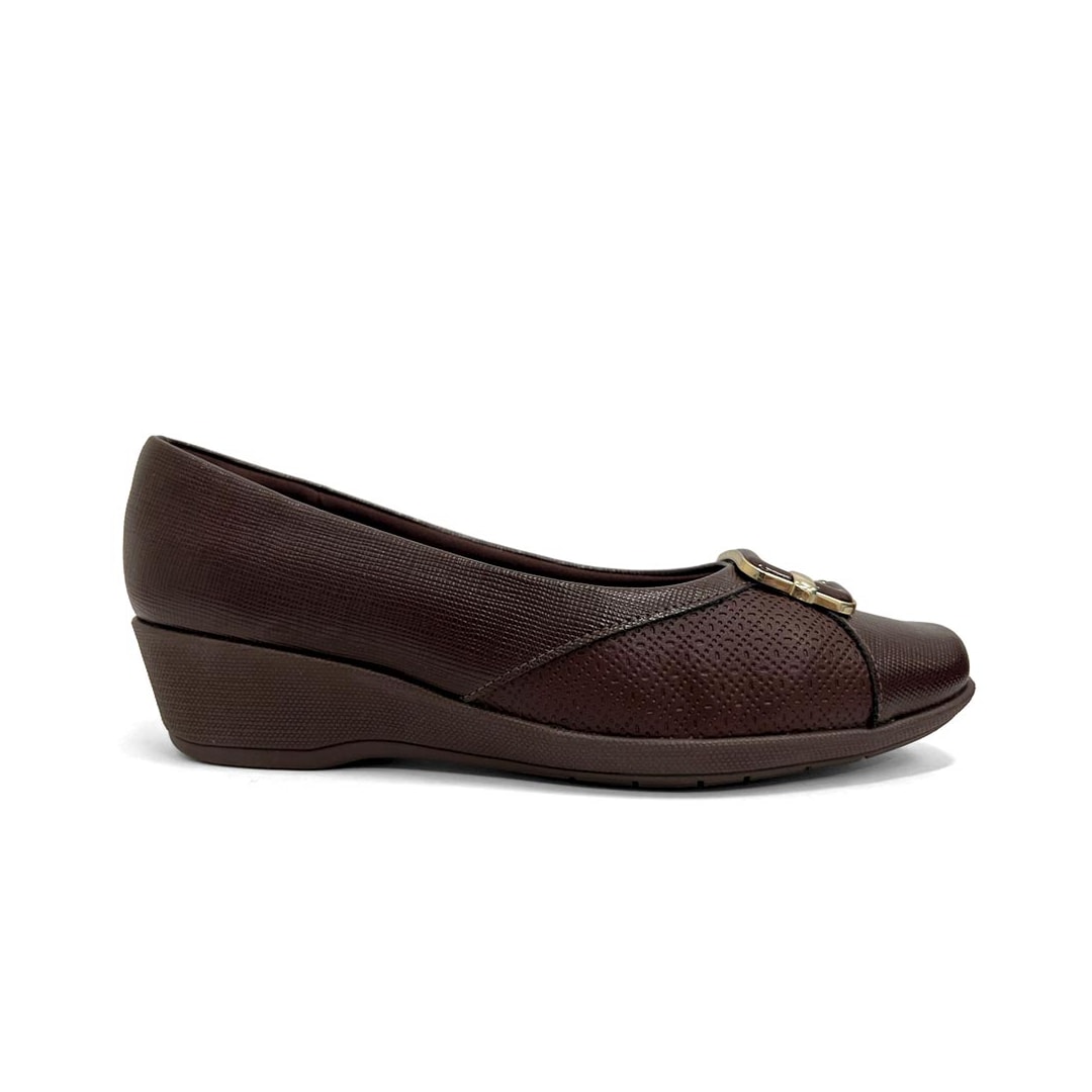 Sapato Piccadilly Anabela Conforto 143248 Cacau