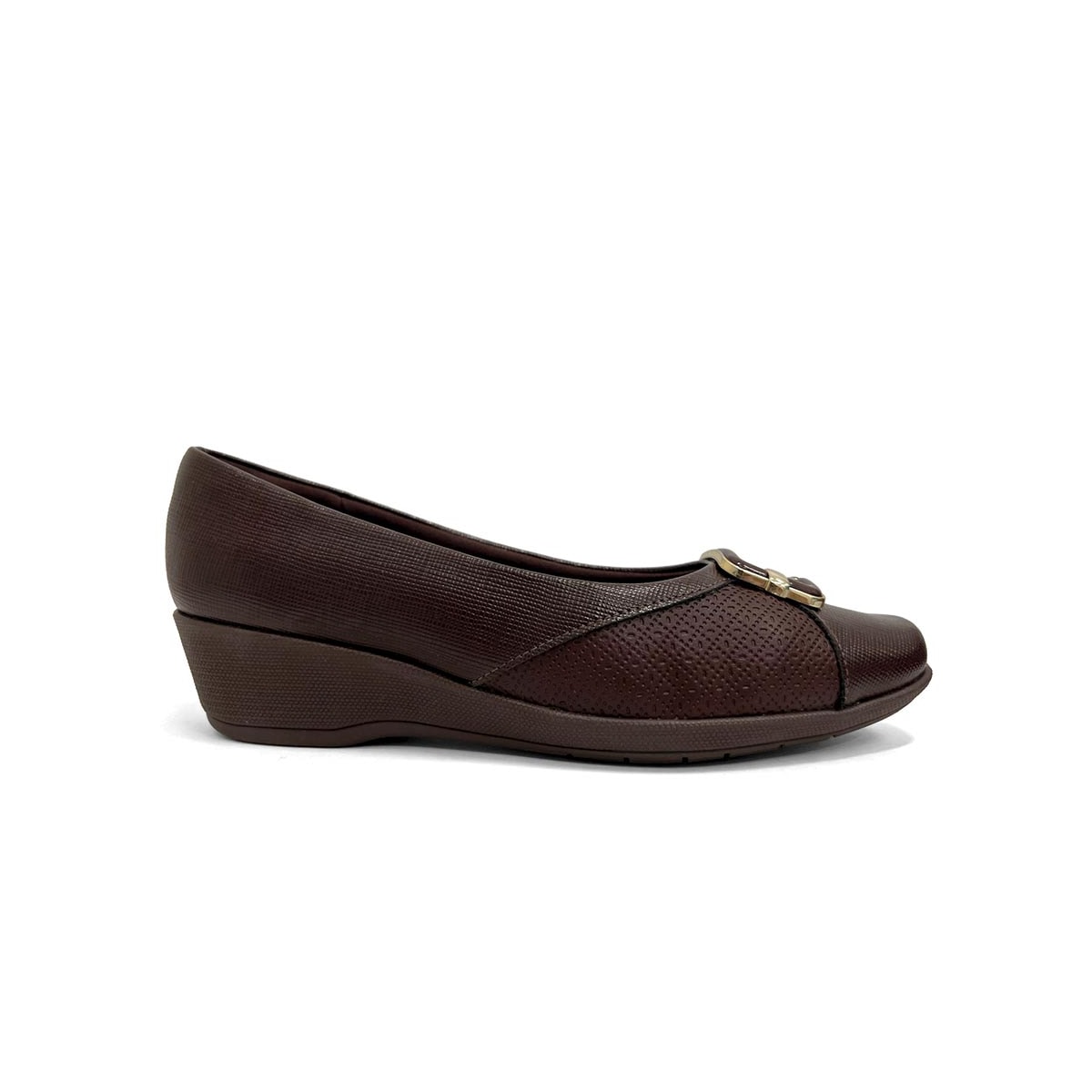 Sapato Piccadilly Anabela Conforto 143248 Cacau Sapato Piccadilly Anabela Conforto 143248 Cacau