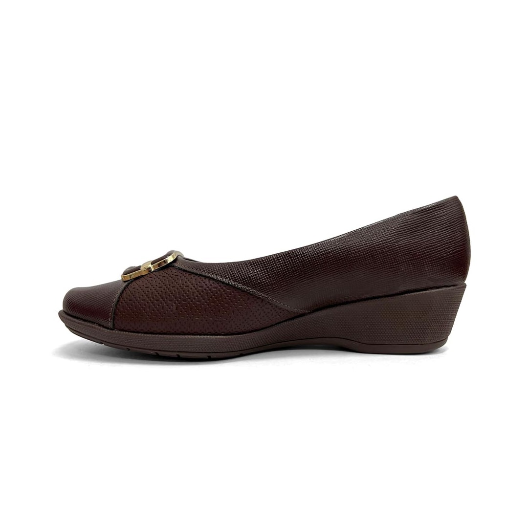 Sapato Piccadilly Anabela Conforto 143248 Cacau