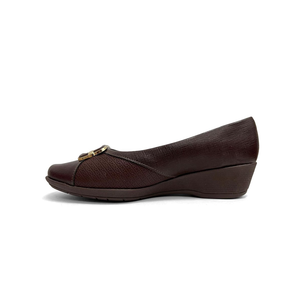 Sapato Piccadilly Anabela Conforto 143248 Cacau Sapato Piccadilly Anabela Conforto 143248 Cacau