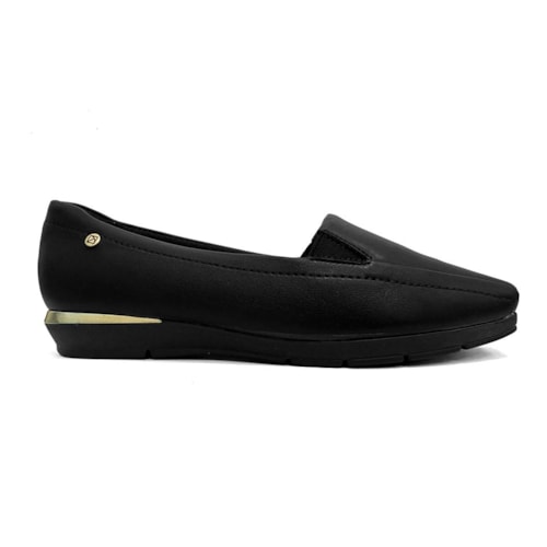 Detalhe - Sapato Piccadilly Anabela Conforto 147322 Preto