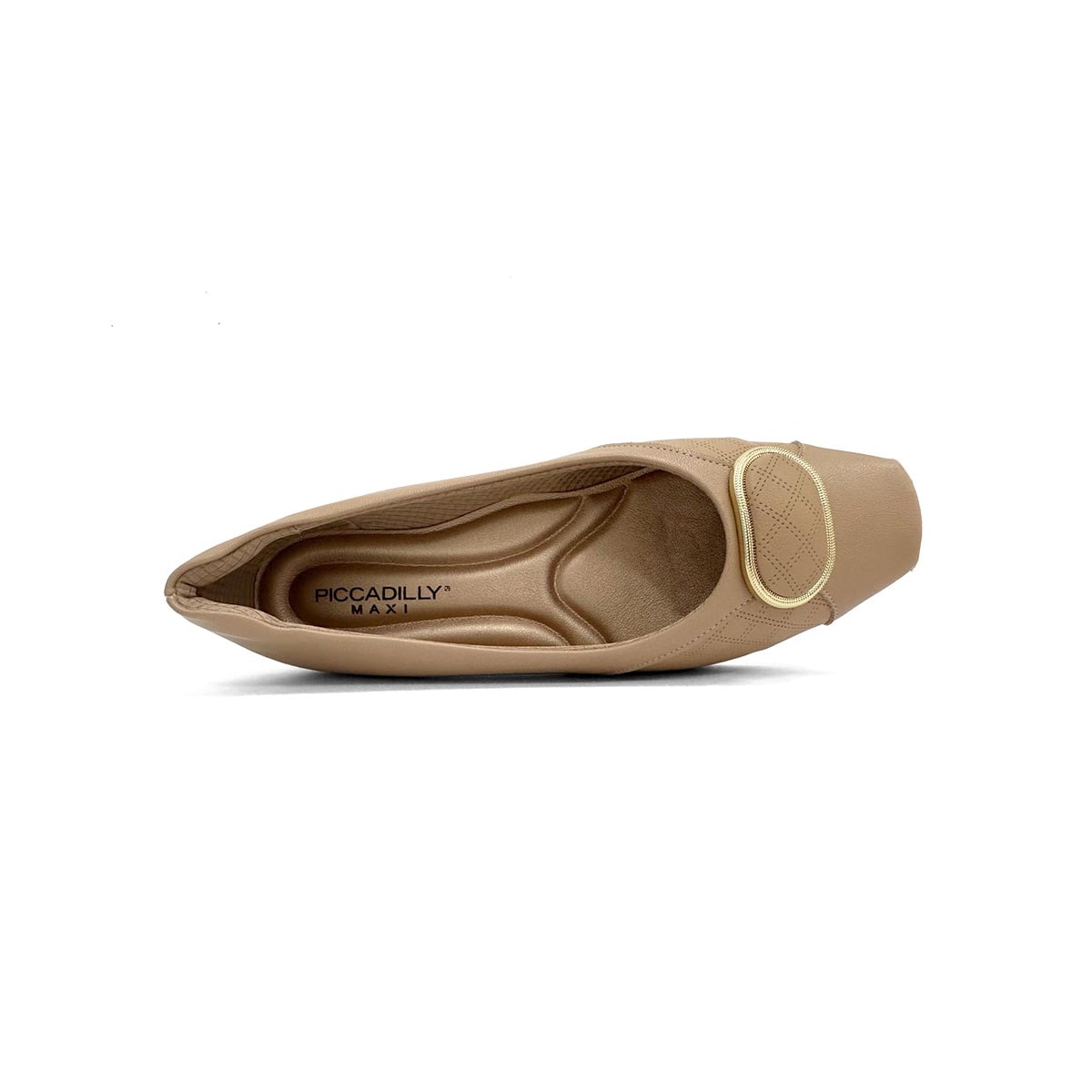 Sapato Piccadilly Anabela Conforto 147323 Nude Claro