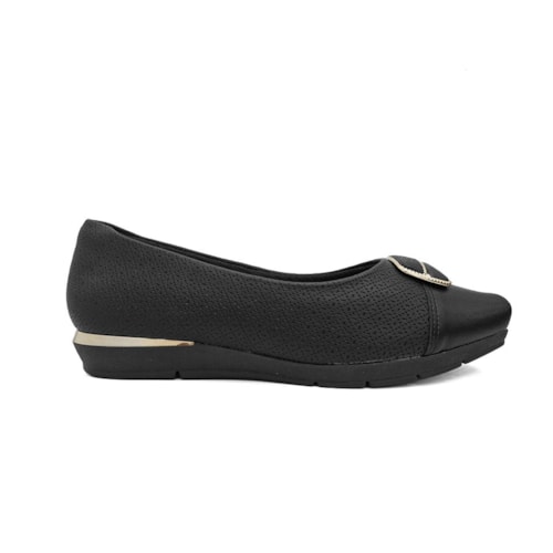 Detalhe - Sapato Piccadilly Baixo Joanete 147304 Preto