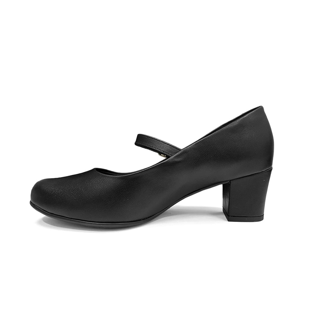 Sapato Piccadilly Boneca Salto Bloco 110208 Preto