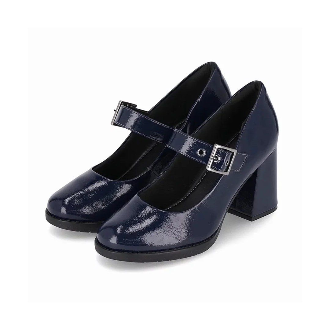 Sapato Piccadilly Boneca Salto Bloco 343008 Navy