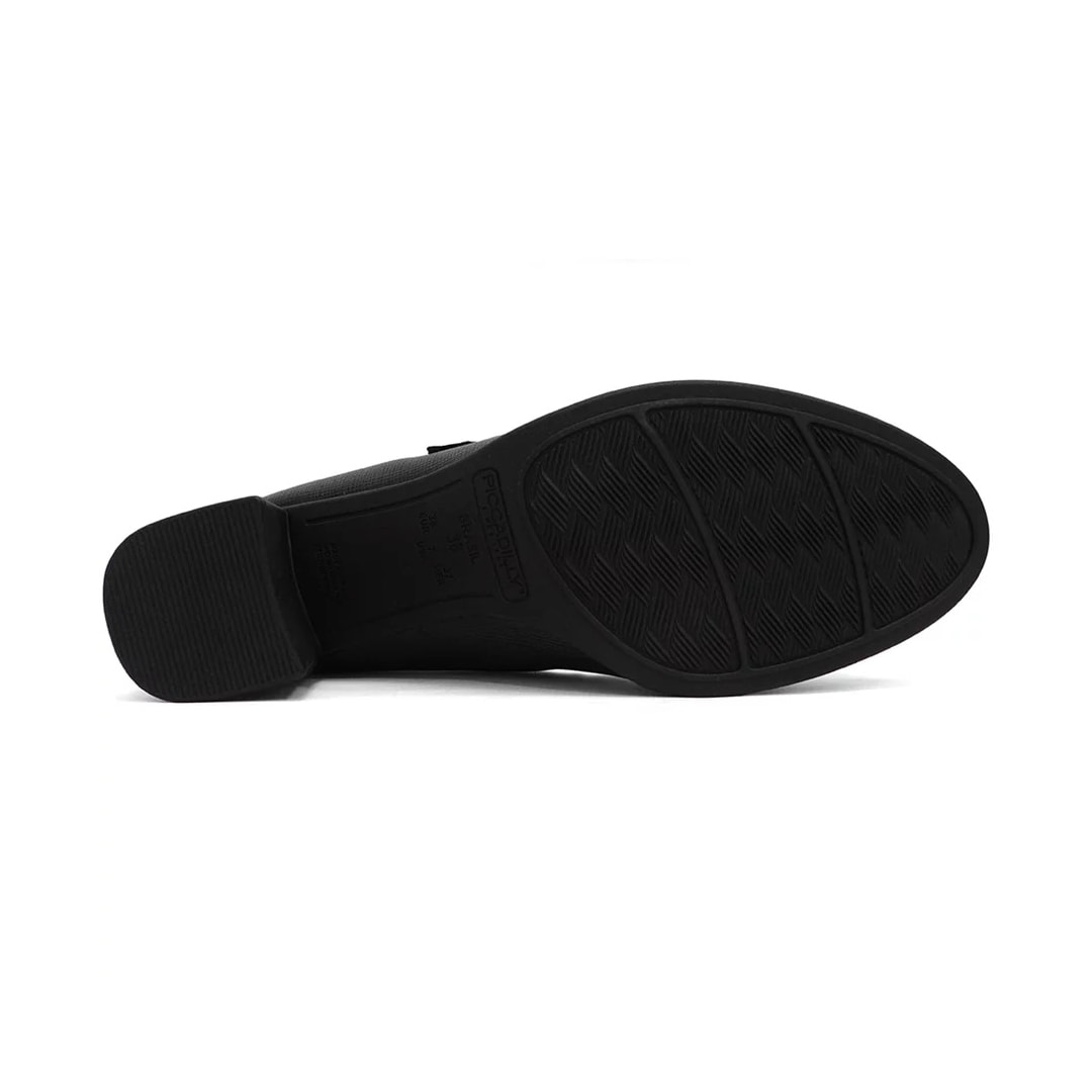 Sapato Piccadilly Boneca Salto Bloco 654021 Preto