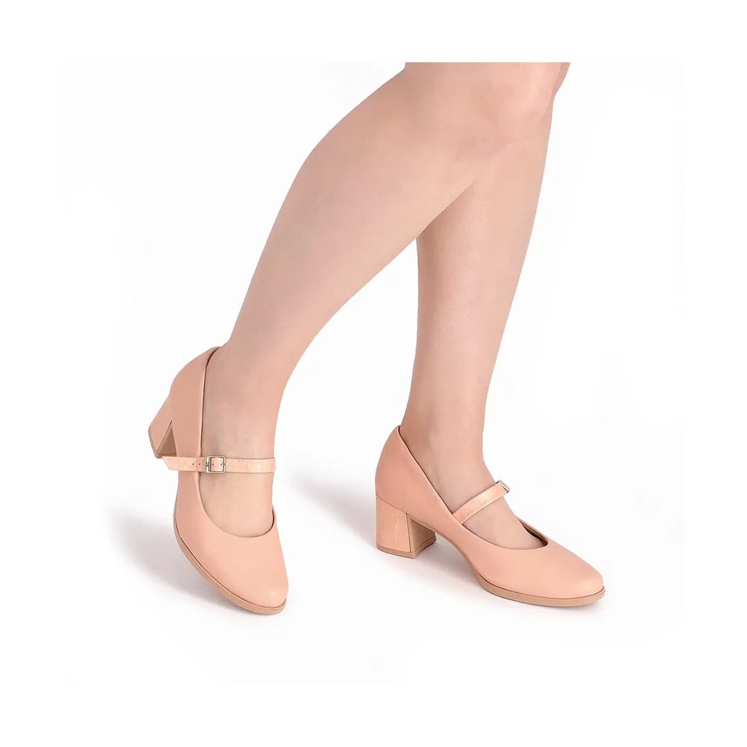 Sapato Piccadilly Boneca Salto Bloco 654021 Rose Sapato Piccadilly Boneca Salto Bloco 654021 Rose