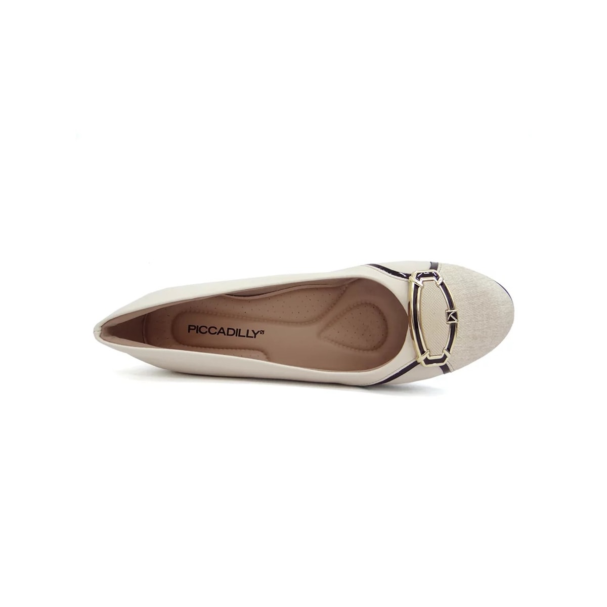 Sapato Piccadilly Joanete 110142 Off White/Preto Sapato Piccadilly Joanete 110142 Off White/Preto