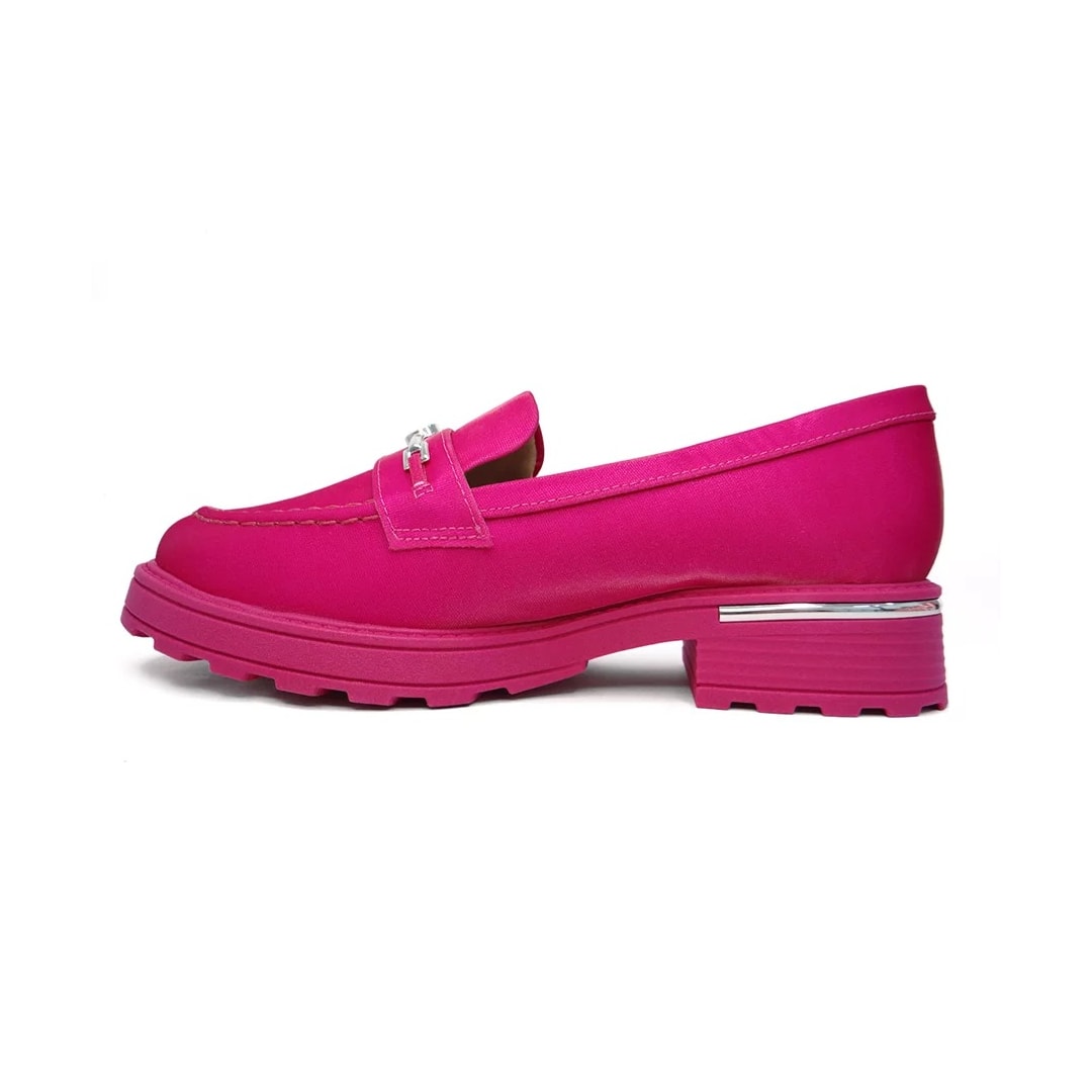Sapato Piccadilly Mocassim Barbie 760003 Rosa Metalizado
