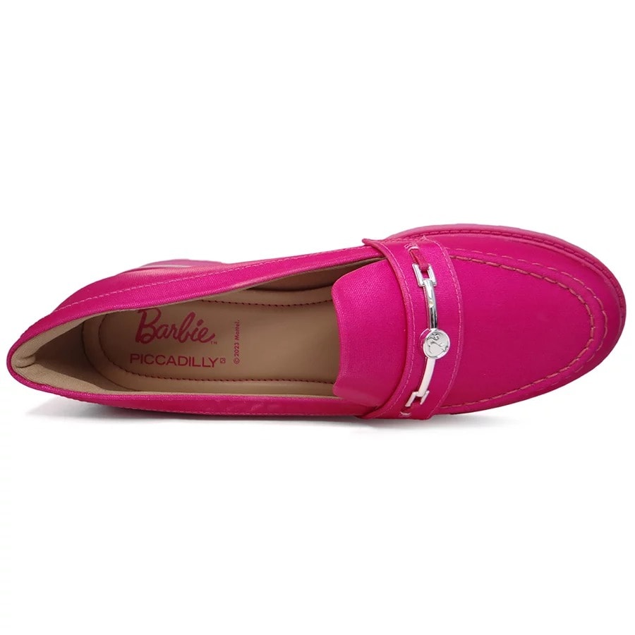 Sapato Piccadilly Mocassim Barbie 760003 Rosa Metalizado