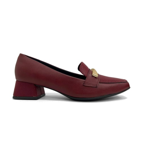 Detalhe - Sapato Piccadilly Mocassim Conforto 160116 Burgundy