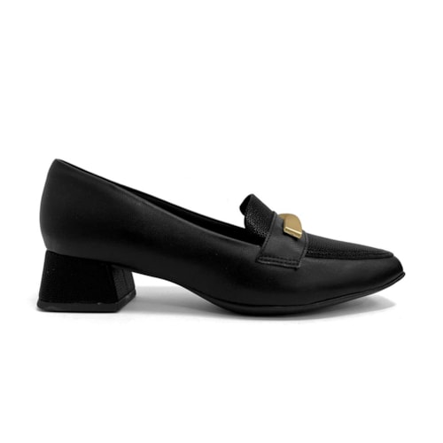 Detalhe - Sapato Piccadilly Mocassim Conforto 160116 Preto